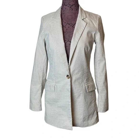 Joie White Striped Blazer - Picture 1 of 6
